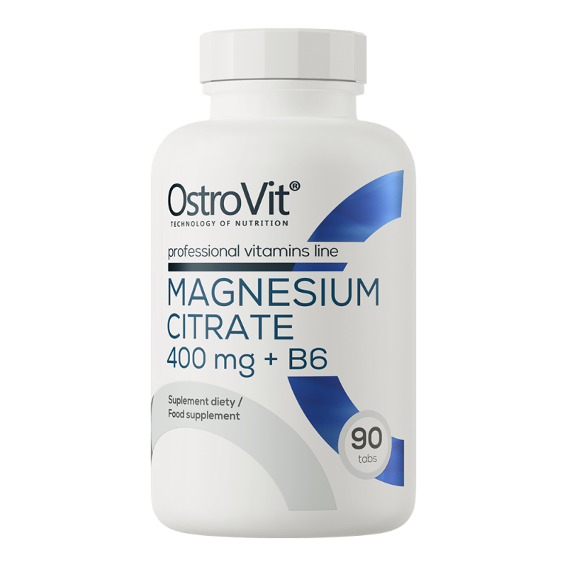 Magnesium Citrate 400 mg + B6 - 90 tabletek (OstroVit)