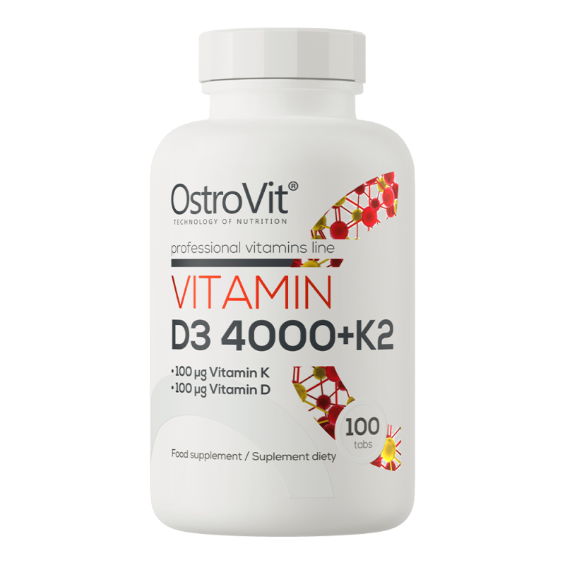 Vitamin D3 4000 + K2 - 100 tabletek (OstroVit)
