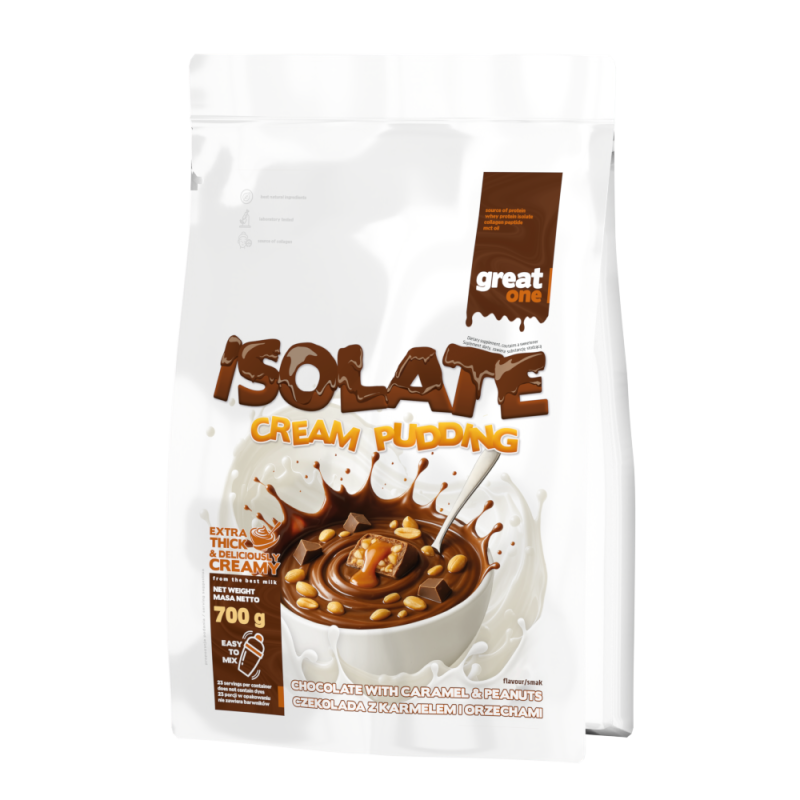 Isolate Cream Pudding 700 g chocolate  with caramel & peanuts (Great One)
